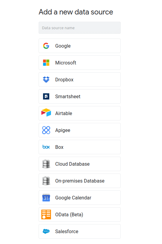 ajout nouvelle source de données dans AppSheet