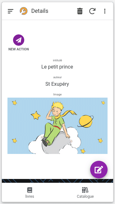 Prominent action appsheet