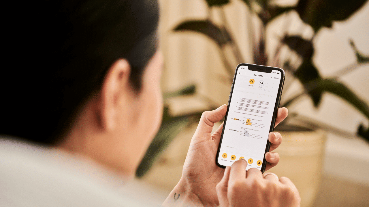 application avec des boutons d'actions