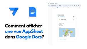 Lire la suite à propos de l’article Google Docs: Comment afficher une vue AppSheet dans une page