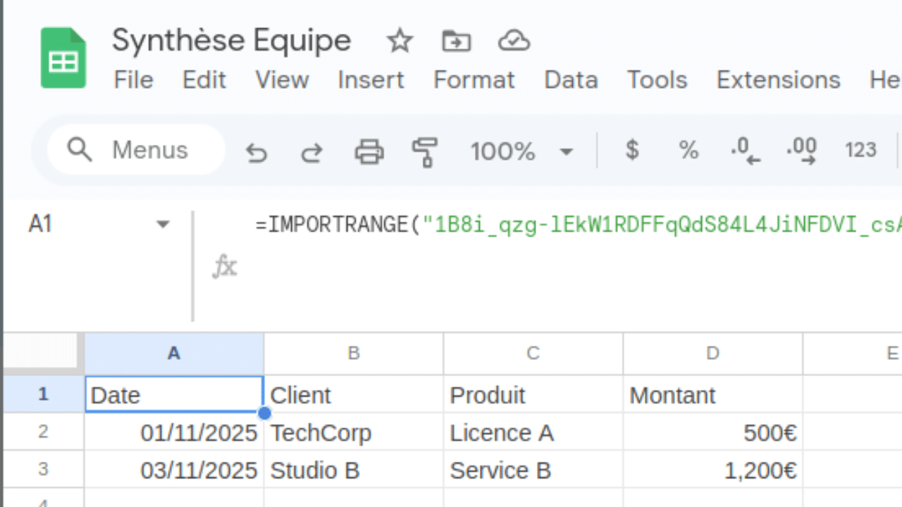 importrange google sheets