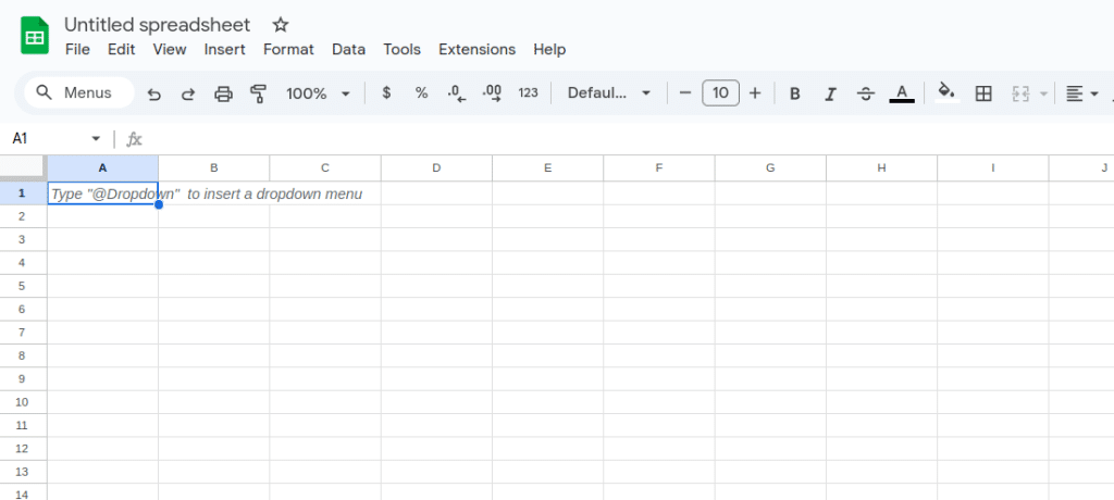 nouveau tableau google sheets