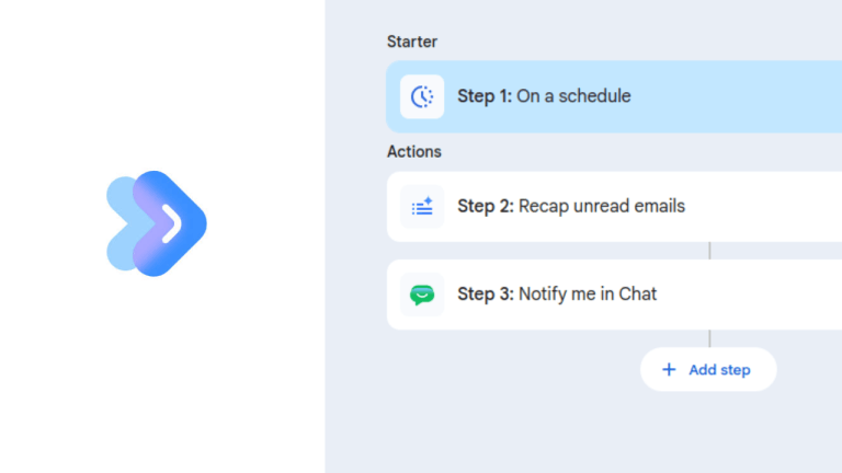 créer une automatisation avec workspace studio de google